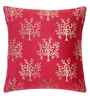 Maroon Velvet Floral 16X16 Inches Cushion Covers (Pack of 5)