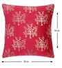 Maroon Velvet Floral 16X16 Inches Cushion Covers (Pack of 5)