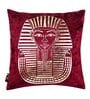 Maroon Velvet Printed 16 x16 inch Set of 5 Cushion Covers