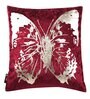 Maroon Velvet Printed 16 x16 inch Set of 5 Cushion Covers