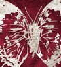 Maroon Velvet Printed 16 x16 inch Set of 5 Cushion Covers