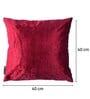 Maroon Velvet Solid 16x16 inches Cushion Cover (5Pc)