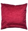 Maroon Velvet Solid 16x16 inches Cushion Cover (5Pc)