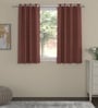 Maroon Velvet Solid 5ft Regular Eyelet Window Curtains (2 Pc)