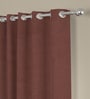 Maroon Velvet Solid 7ft Regular Eyelet Door Curtains (2 Pc)
