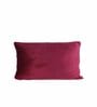 Maroon Velvet Solids 18x12 inches Cushion Covers (Pack of 2)