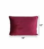 Maroon Velvet Solids 18x12 inches Cushion Covers (Pack of 2)