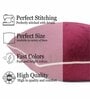 Maroon Velvet Solids 18x12 inches Cushion Covers (Pack of 2)