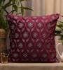 Maroon Traditional Velvet 20 x 20 Inches Cushion Cover