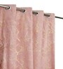 Maroon Velvet Tree Branch  9 Foot Ring Top Door Curtain