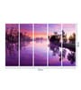 Purple Wood Multiple Frames Beautiful Nature Landscape Art Panels