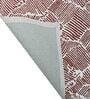 Maroon Abstract Wool 4 Ft X 6 Ft Hand Tufted Carpet