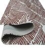 Maroon Abstract Wool 4 Ft X 6 Ft Hand Tufted Carpet