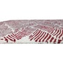 Maroon Abstract Wool 4 Ft X 6 Ft Hand Tufted Carpet