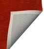 Orange Solid Wool 4 ft x 6 ft Hand Tufted Carpet
