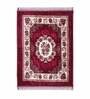 Maroon Wool Floral 4 ft x 6 ft Hand Tufted Carpet