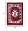 Maroon Wool Floral 4 ft x 6 ft Hand Tufted Carpet