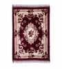 Maroon Wool Persian 4 ft x 6 ft Hand Tufted Carpet