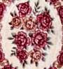 Maroon Wool Floral 4 ft x 6 ft Hand Tufted Carpet