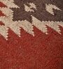 Maroon Wool & Jute Abstract 72 x 48 Inches Hand Woven Dhurries