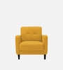 Marq Fabric 1 Seater Sofa In Bold Yellow Color