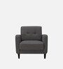 Marq Fabric 1 Seater Sofa In Charcoal Grey Color