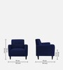 Marq Fabric 1 Seater Sofa In Royal Blue Color
