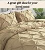 Marquis Pinch Pleat Camel AC Comforter Single Size With 1 Pillow Cover