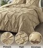 Marquis Pinch Pleat Camel AC Comforter Single Size With 1 Pillow Cover