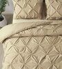 Marquis Pinch Pleat Camel AC Comforter Single Size With 1 Pillow Cover