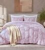 Marquis Pinch Pleat Cameo rose Winter Comforter Single Size With 1 Pillow Cover