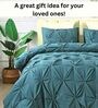 Marquis Pinch Pleat Denim AC Comforter Single Size With 1 Pillow Cover