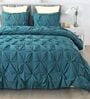 Marquis Pinch Pleat Dusty Blue AC Comforter King Size With 2 Pillow Covers
