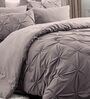 Marquis Pinch Pleat Mocha AC Comforter Single Size With 1 Pillow Cover