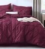 Marquis Pinch Pleat Plum AC Comforter Single Size With 1 Pillow Cover