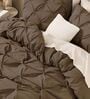 Marquis Pinch Pleat Sand Brown AC Comforter Single Size With 1 Pillow Cover