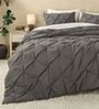 Marquis Pinch Pleat Stone Grey AC Comforter Single Size With 1 Pillow Cover