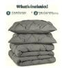 Marquis Pinch Pleat Stone Grey AC Comforter Single Size With 1 Pillow Cover