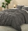Marquis Pinch Pleat Stone Grey AC Comforter Single Size With 1 Pillow Cover