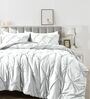 Marquis Pinch Pleat White AC Comforter King Size With 2 Pillow Covers