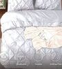 Marquis Pinch Pleat White AC Comforter Single Size With 1 Pillow Cover