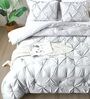 Marquis Pinch Pleat White AC Comforter Single Size With 1 Pillow Cover