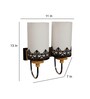 Marr n blanca Brown-Chrome Metal-Wood Wall Light