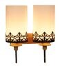 Marr n blanca Brown-Chrome Metal-Wood Wall Light