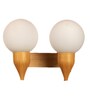 Marr N Blanca Chrome-Wood Metal-Wood Wall Light