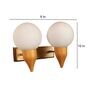Marr N Blanca Chrome-Wood Metal-Wood Wall Light