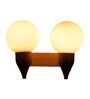 Marr N Blanca Chrome-Wood Metal-Wood Wall Light