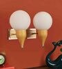 Marr N Blanca Chrome-Wood Metal-Wood Wall Light