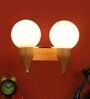 Marr N Blanca Chrome-Wood Metal-Wood Wall Light
