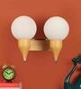 Marr N Blanca Chrome-Wood Metal-Wood Wall Light
